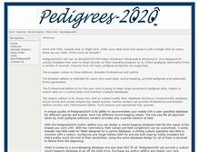 Tablet Screenshot of pedigrees2000.com
